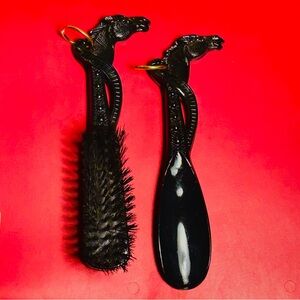 Amazing Vintage 50s/60s Shoe Horn + Brush Set in Original Box